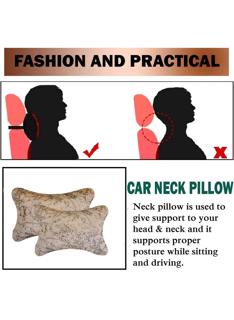 Adroitz Adroitz Velvet Car Neck Rest Pillow Cushion for All CarsPack of 4 Ad93  - Image 2