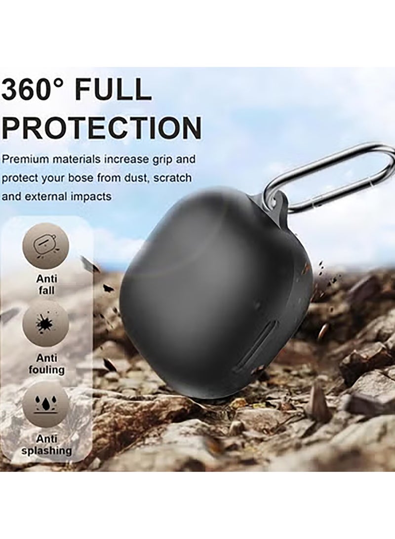 Silicone Case for Anker Soundcore P40i Case Cover with Keychain/Cleaner Kit (Black)  - Image 3
