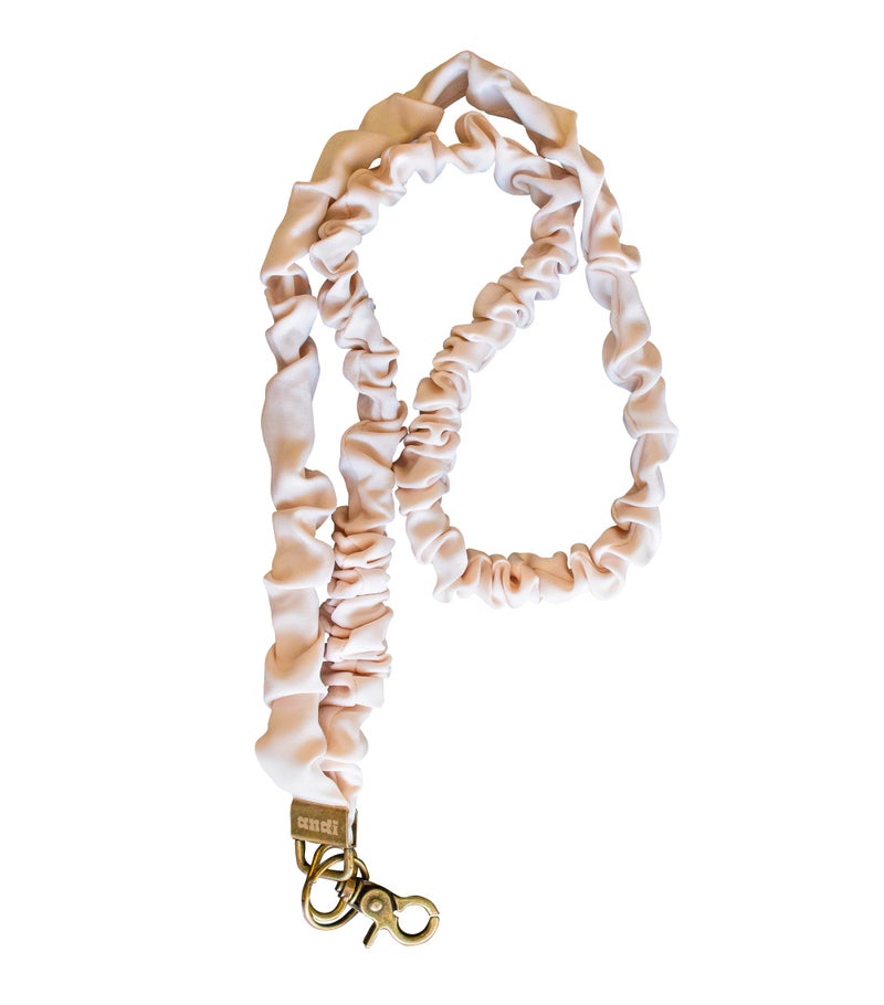 ANDI Neck Lanyard For Women - Scrunchie Cute Lanyard for Keys, Id Card Holder, Wallet - Aesthetic Long Lanyard (Oat Milk) - Image 1
