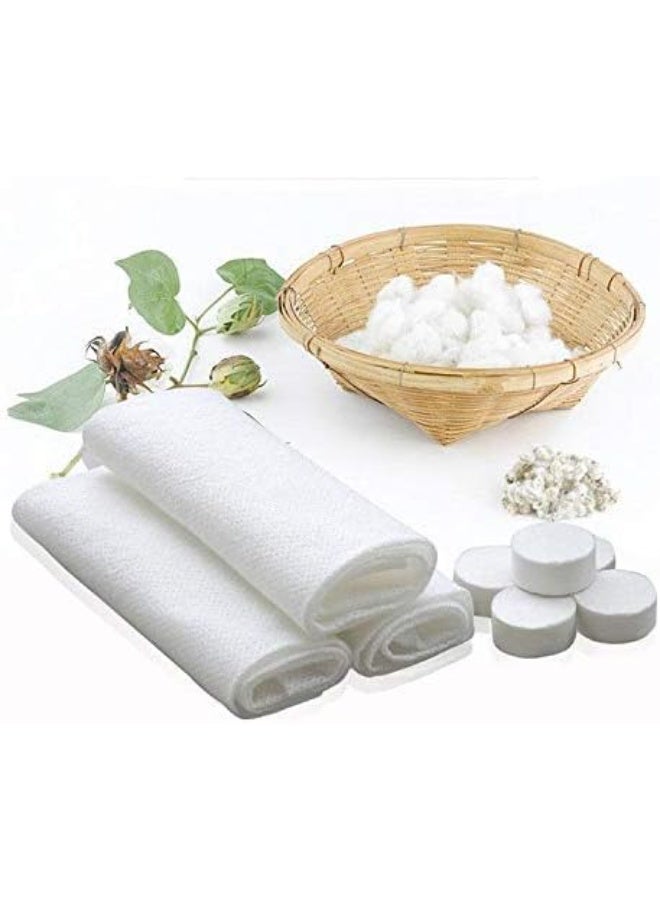 Hoasis 100 Pieces Disposable Magic Compressed Cotton Towel, Beauty Salon Facial Cleansing Towel for Sports Outdoors Travel (White) - Image 5