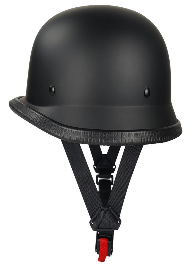 ZJHELM German Half Helmet,Adult Summer Handmade Personality Vintage Casco ,Motorcycle Helmet Scooter Cool Helmet for Men and Women (Black, X-Large) - Image 1