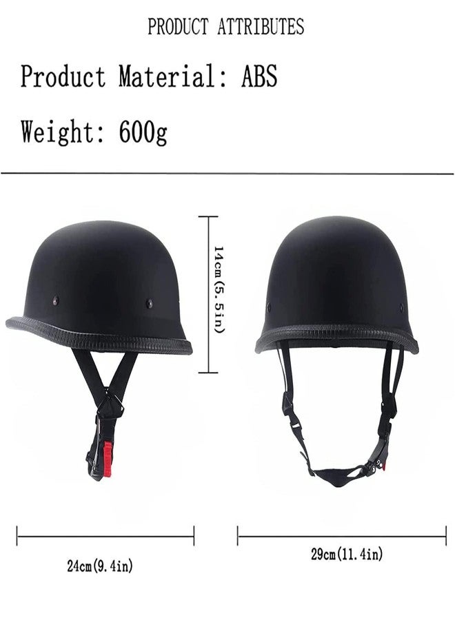 ZJHELM German Half Helmet,Adult Summer Handmade Personality Vintage Casco ,Motorcycle Helmet Scooter Cool Helmet for Men and Women (Black, X-Large) - Image 3