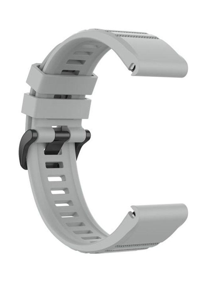 NIBEMINENT Quick Release Official Texture Watchband with Plastic Button For Garmin Fenix 6 22mm Grey - Image 4