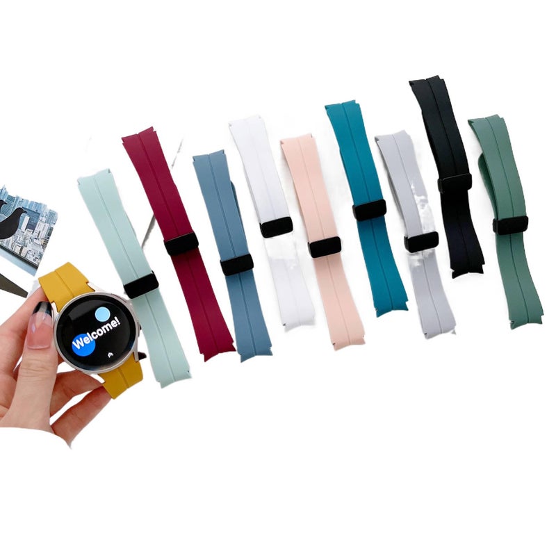 سوار ساعة ذكية باللون أخضر قابل للتعديل رياضي من السيليكون متوافق مع Samsung Galaxy Watch 5 بملاءمة قابلة للتعديل وحزام ناعم للاستبدال اليومي - Image 4
