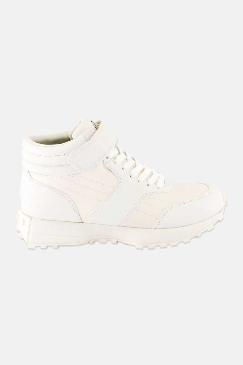 DKNY Women Neomi -Lace up Shoes, Cream - Image 4