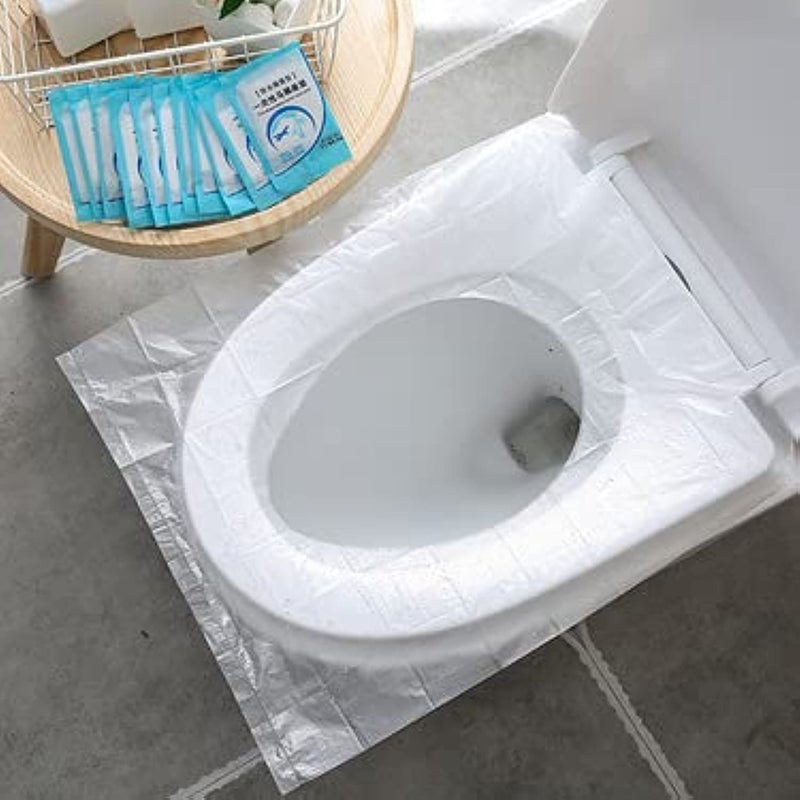Disposable Toilet Seat Covers: Transparent Waterproof - Portable Toilet Seat Protectors for Public Restrooms Travel Hygiene Use - Image 1