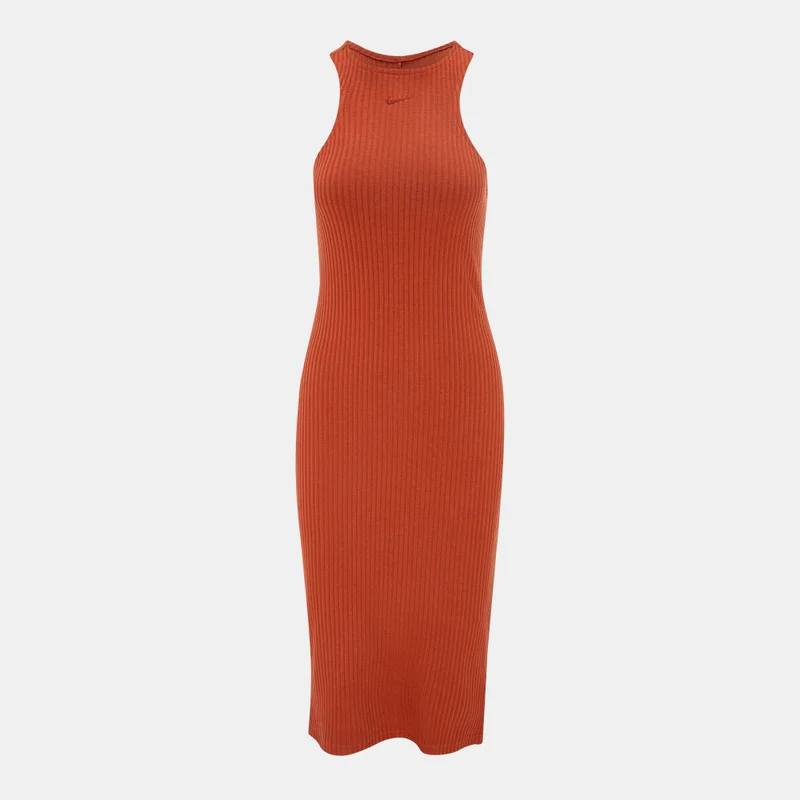 Nike burnt orange Women's Sportswear Chill Midi Dress for Women | Best Price UAE