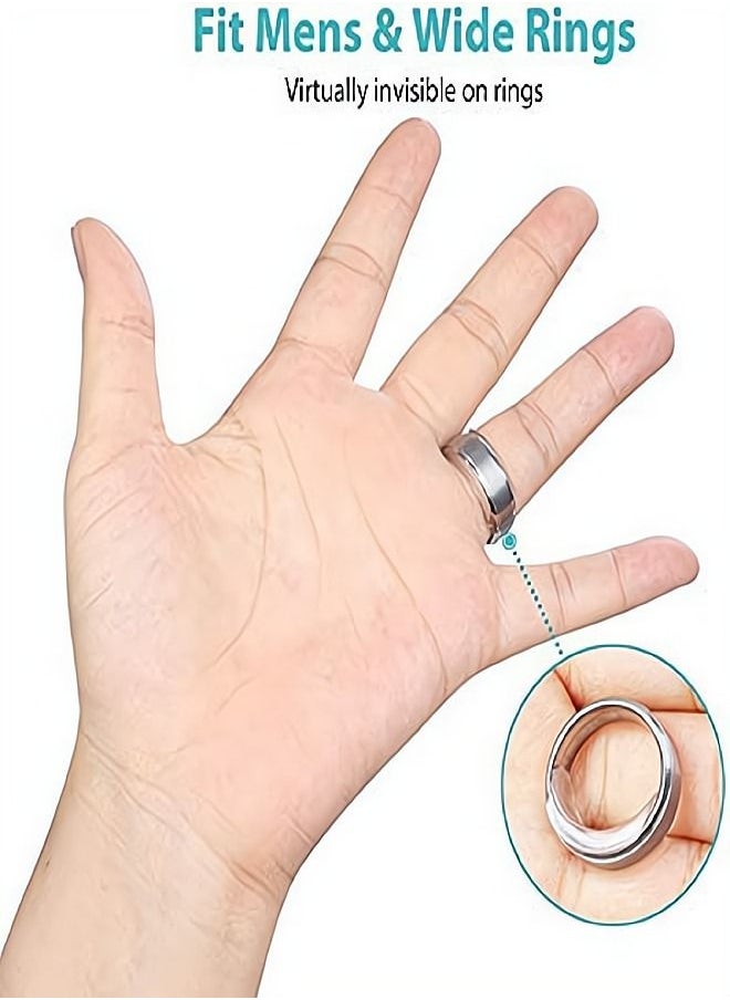 SYOSI - Ring Size Adjuster, 8 Pcs Invisible Ring Size Adjuster for Loose Rings with 8 Sizes, Ring Adjuster Fit Any Rings Guard Spacer, Ring Size Reducer Spacer Ring Guard - Image 1