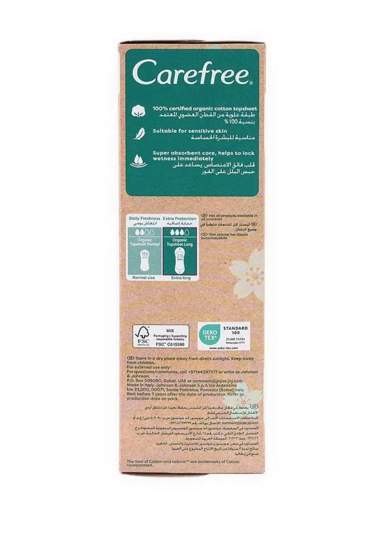 Carefree 100% Organic Cotton Topsheet Long Size 24 Pads - Image 4