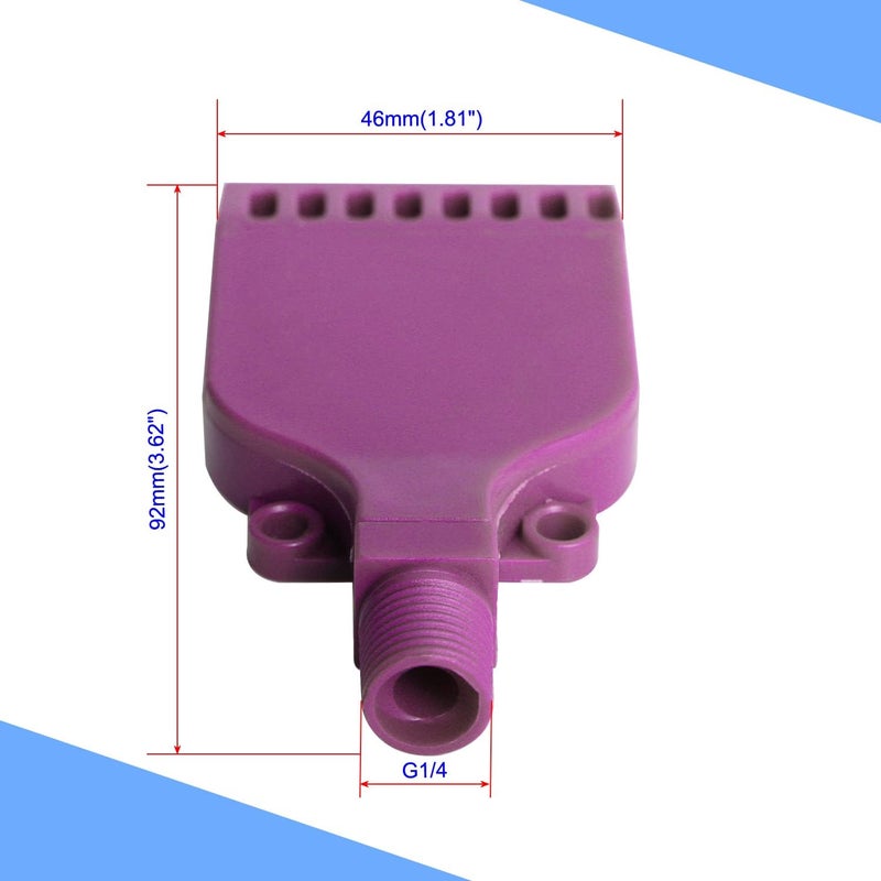 Aopin Blowing Wind Nozzle G1/4 Male, Flat Air Nozzle Orifice, ABS Air Wind Nozzle Air Spray Nozzle Jet Nozzle Suitable for Compressed Air Machine Accessory, To Dust Removal, Air Drying 1 Pcs - Image 2