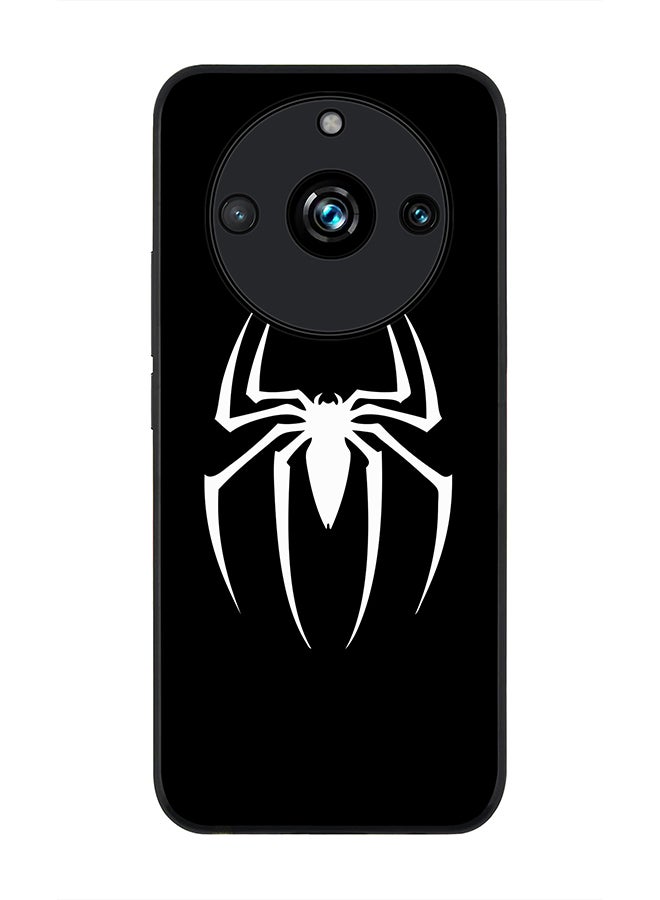 Stylizedd Rugged Black Edge case for Realme 11 Pro/Realme 11 Pro+, Custom Slim fit Flexible Anti Drop Thin Phone Case Cover - Spidermark (Black) - Image 1