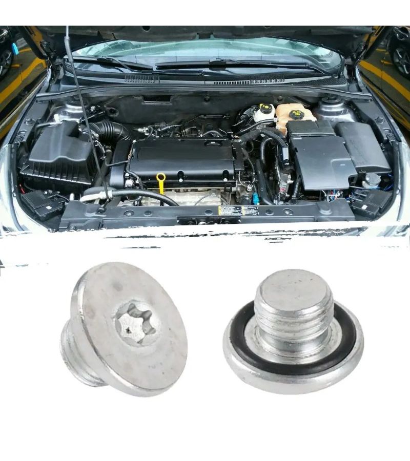 قطعتان من سدادة تصريف زيت المحرك المعدنية M14x1.5 بديلة لسيارات شيفروليه إبيكا وكروز وماليبو - ملحقات السيارة - Image 1
