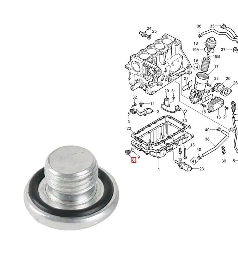قطعتان من سدادة تصريف زيت المحرك المعدنية M14x1.5 بديلة لسيارات شيفروليه إبيكا وكروز وماليبو - ملحقات السيارة - Image 5