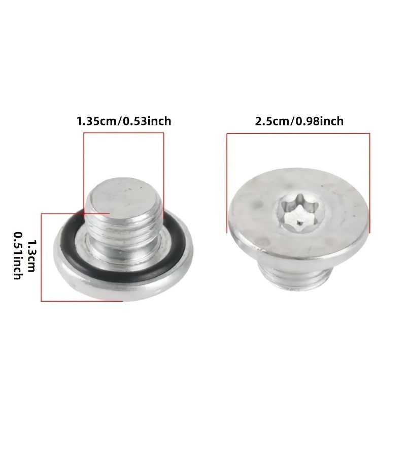 قطعتان من سدادة تصريف زيت المحرك المعدنية M14x1.5 بديلة لسيارات شيفروليه إبيكا وكروز وماليبو - ملحقات السيارة - Image 2