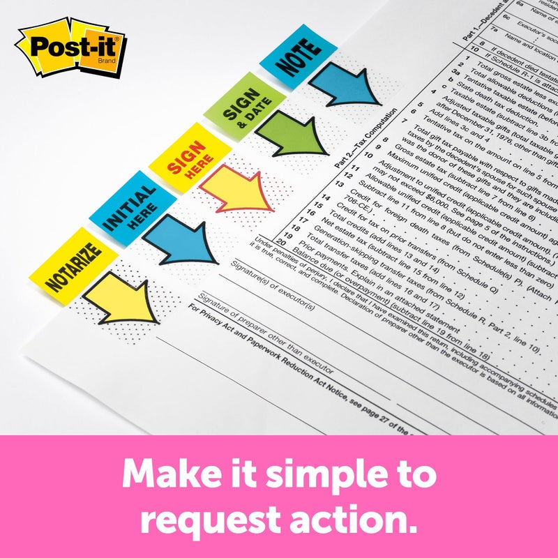 Post-it علامات بوست-إت الأولية هنا، 50/حامل، 2 حامل/عبوة، 1 بوصة عرض، أزرق (680-IH2) - Image 2