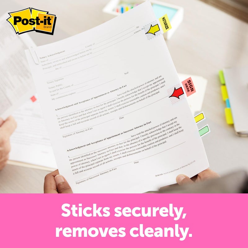 Post-it علامات بوست-إت الأولية هنا، 50/حامل، 2 حامل/عبوة، 1 بوصة عرض، أزرق (680-IH2) - Image 4