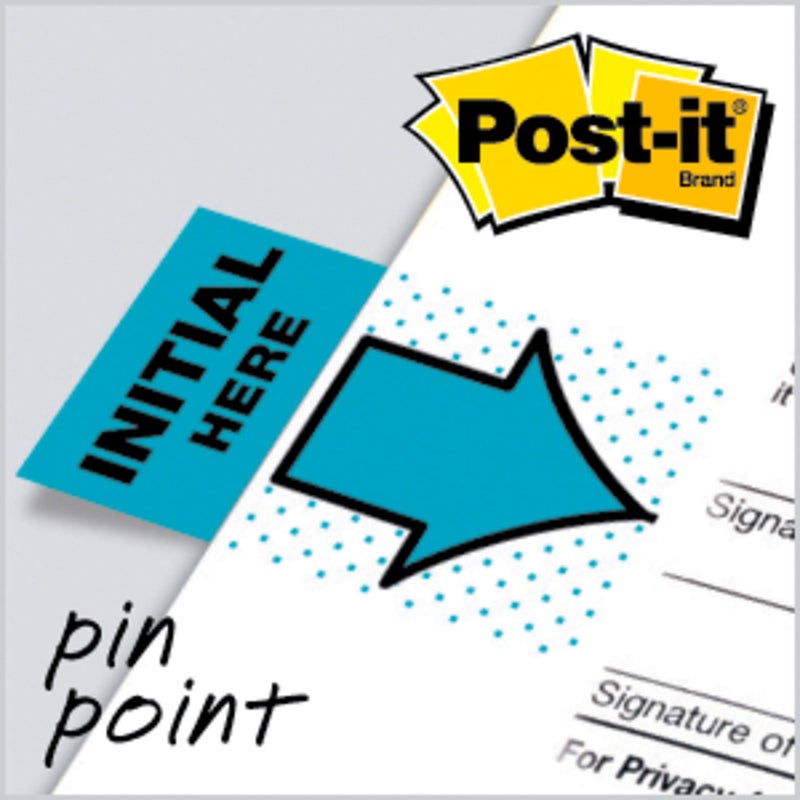 Post-it علامات بوست-إت الأولية هنا، 50/حامل، 2 حامل/عبوة، 1 بوصة عرض، أزرق (680-IH2) - Image 5