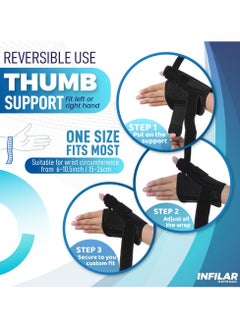 GNAFOTU Thumb Splint Brace for Men & Women, Thumb Spica Support for Tendonitis, CMC Joint Repetitive Injuries, Thumb Pain Relief, Thumb Brace for Right & Left Hand - Universal Size  - Image 5
