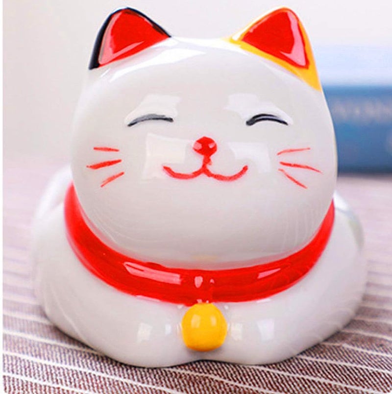 Ponerine 6Piece Cute Ducks Ceramic Chopstick Rests Spoon Fork Knife Holder Stand Festive Dinner Table Ornament Set Lucky Cat Set - Image 3