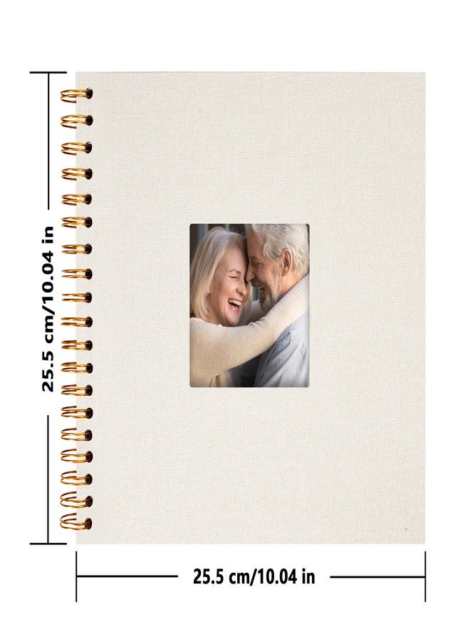 Yopih Linen Covered Scrapbook Photo Album, 10x10 Inches with Hardcover Kraft White Pages - Ideal for Travel, Wedding, Guest Book, Christmas, Baby Shower (20 Sheets/40 Pages) - Image 3