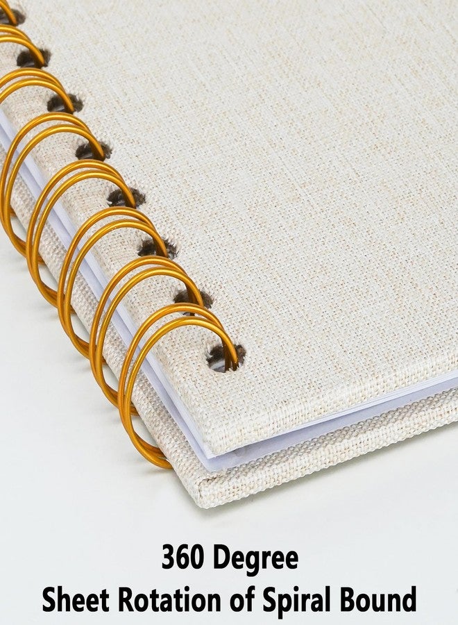 Yopih Linen Covered Scrapbook Photo Album, 10x10 Inches with Hardcover Kraft White Pages - Ideal for Travel, Wedding, Guest Book, Christmas, Baby Shower (20 Sheets/40 Pages) - Image 5