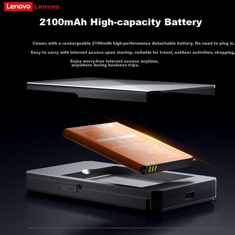 JD Jing Zao Lenovo Portable WiFi 6 Mobile Hotspot Supports 5G/4G Devices, Router, SIM-Free Dual Network Universal Nationwide Unlimited Data Plan, Laptop Portable 2026 Model - Image 5
