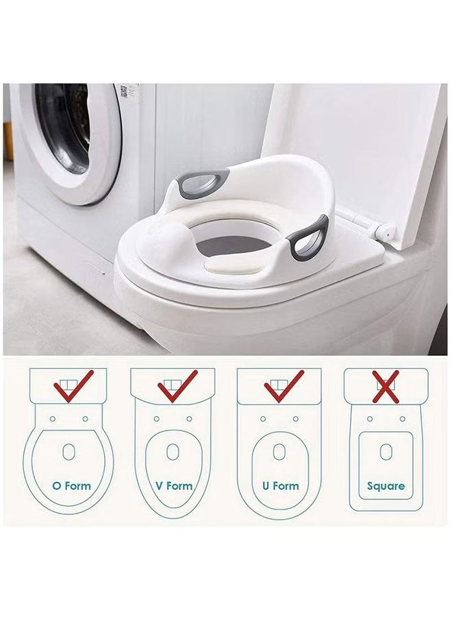 فوغماكس مرحاض التدريب على النونية مقعد الأطفال الأطفال الأولاد الفتيات مرحاض حلقة مع مقبض مع مسند - Image 4