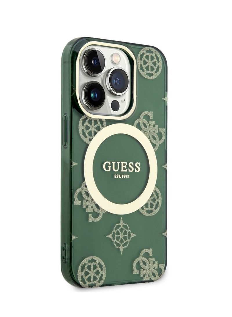 GUESS Magsafe IML Case for iPhone 15 Pro - Gold/Kaki - Image 2