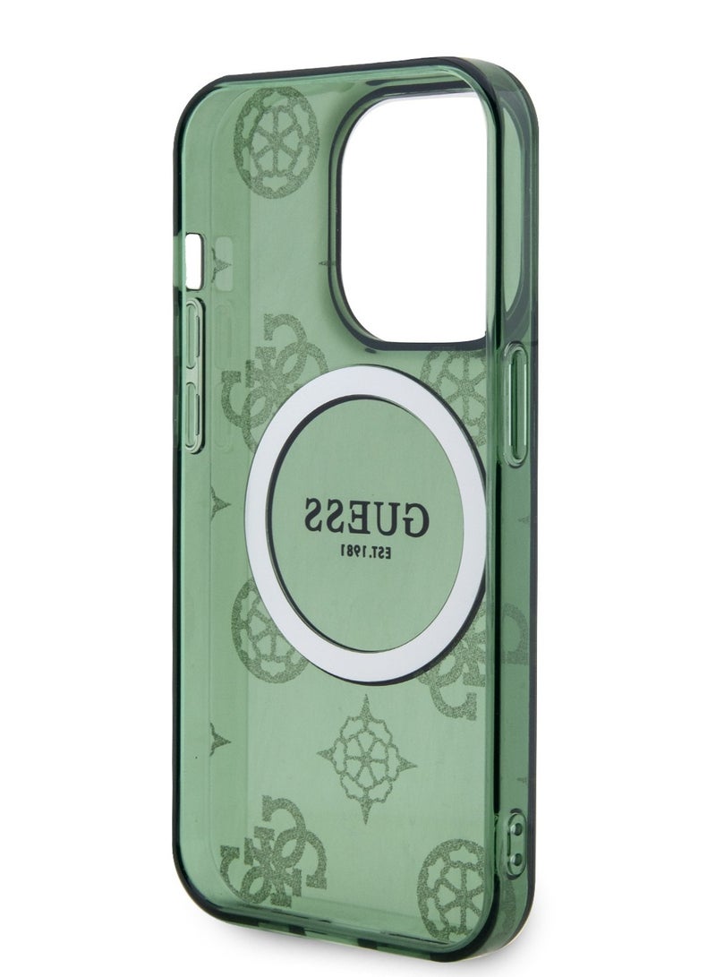 GUESS Magsafe IML Case for iPhone 15 Pro - Gold/Kaki - Image 5