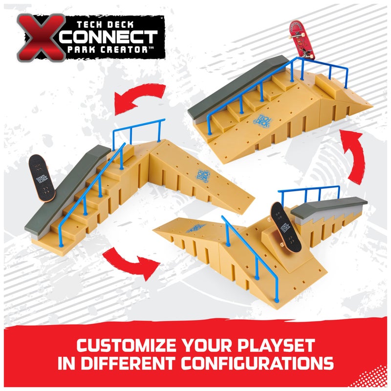 Tech Deck, Jump N’ Grind X-Connect Park Creator, Customizable and Buildable Ramp Set with Exclusive Fingerboard, Kids Toy for Ages 6 and up - Image 3