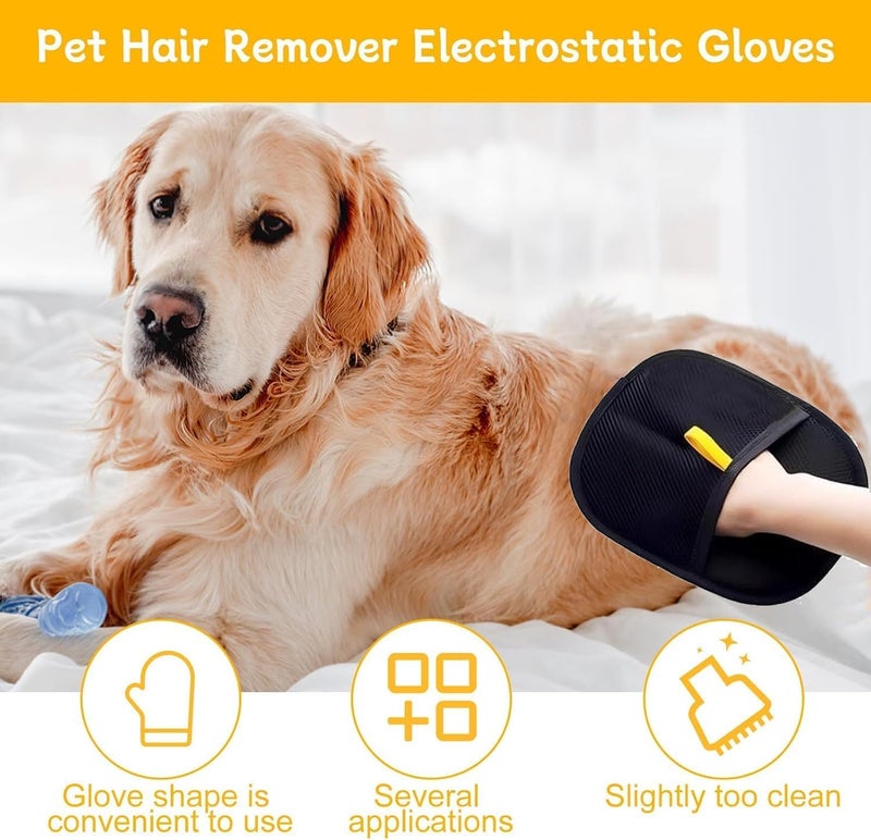 Sarjak Pet Hair Remover Glove - Reusable Electrostatic Pet Hair Removal Glove for Cats, Dogs, Rabbits, Guinea Pigs & More | Cat Hair Remover from Clothes, Sofa, Carpet & Car Seats (Pack of 1) - Image 4