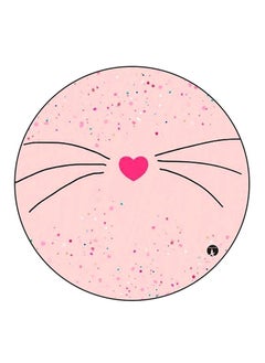 Cat Whiskers Printed Fridge Magnet Round  Multicolour