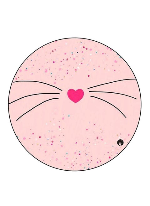 Cat Whiskers Printed Fridge Magnet Round  Multicolour