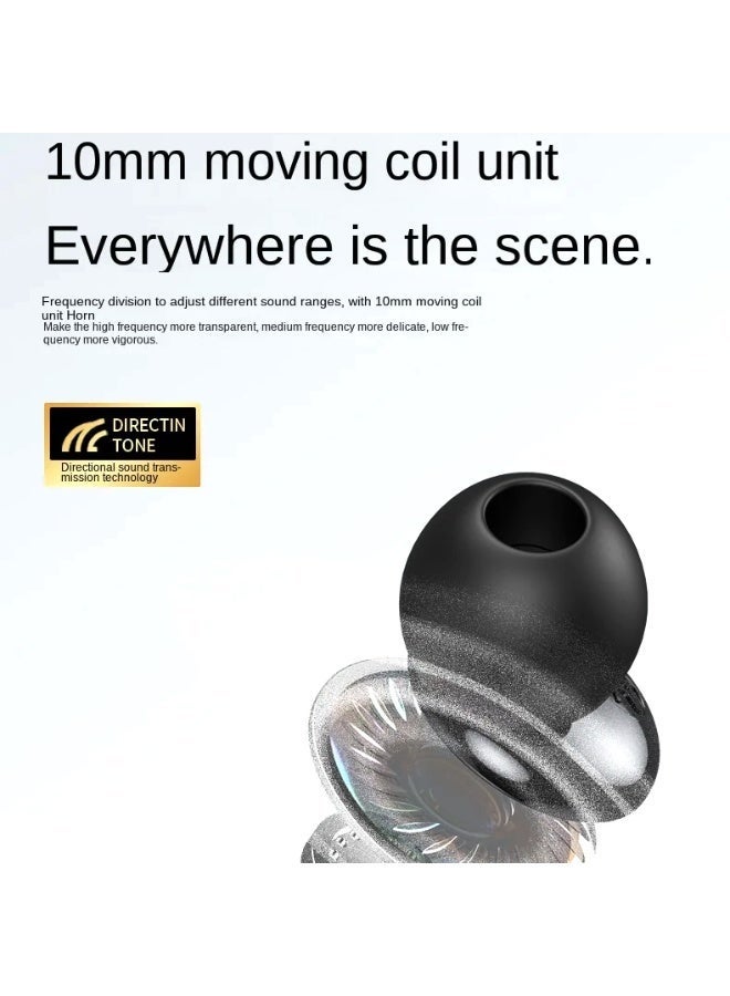 OALE Bluetooth In-Ear Neckband Earbuds, V5.4, Magnetic, 30H Playback, LCD, MicroSD Memory Card Support, Intelligent Noise Reduction (Black) - Image 5