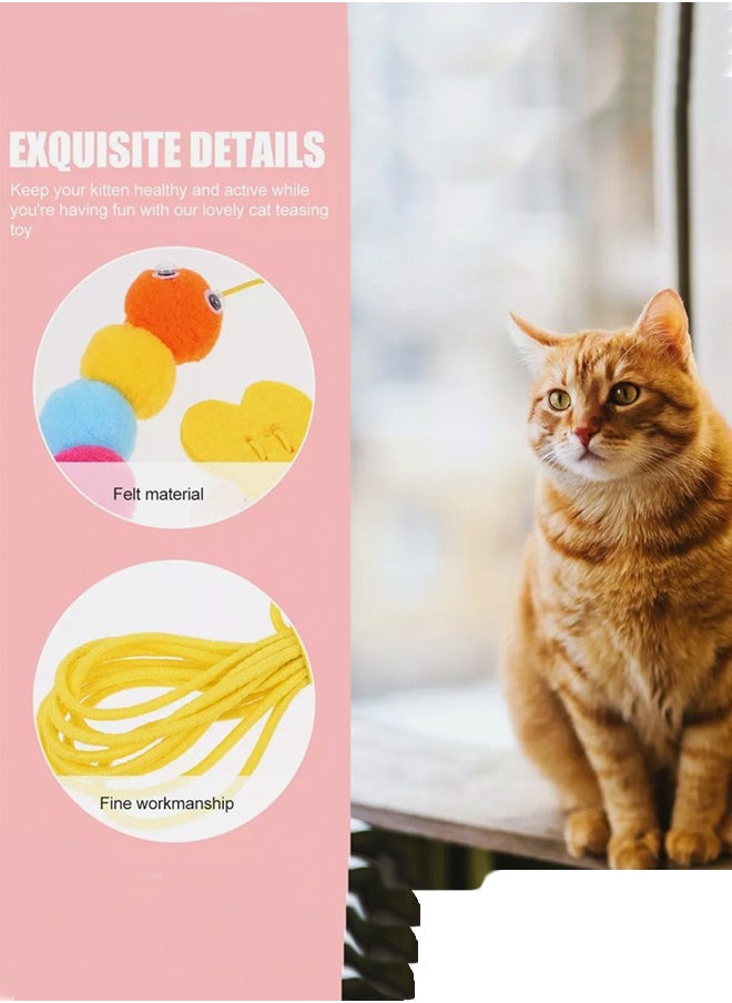 Generic - 3PCS Retractable Interactive Cat Toys for Indoor Cats, Cat Interactive Teaser Kitten Teasing Rope Pet Hanging Door Toy, Indoor Kitten Jump Exercise Toys interactive Elastic Hanging Rope Door for Cat Self Play Chase - Image 1