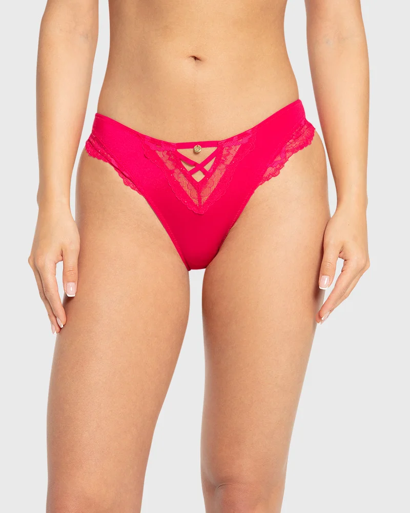 Isla & Evie Isla & Evie Bright Rose Cheeky Panty