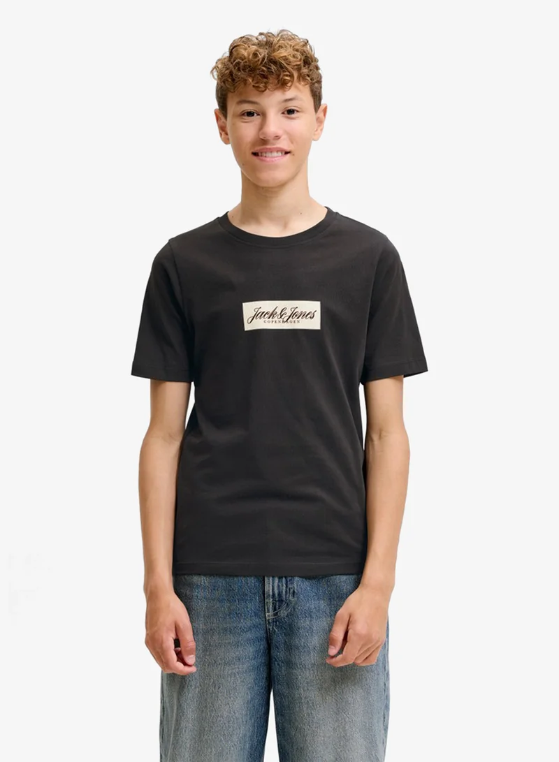 Jack & Jones Junior Youth Box Logo Short Sleeve T-Shirt