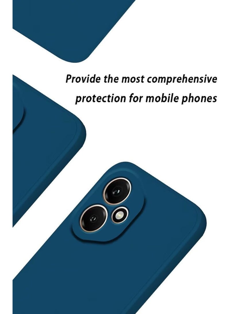 جراب حماية لهاتف Honor 400 5G (6.55 بوصة)، مصنوع من السيليكون السائل TPU، مزود بغطاء سيليكون للحماية من السقوط. (أزرق) - Image 2