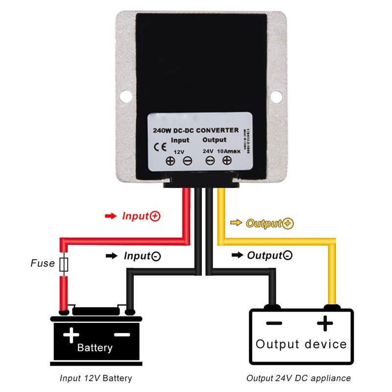 MGGi محول رفع DC، من 12V إلى 24V 10A 240W معزز جهد، وحدة إمداد طاقة DC، مقاوم للماء - للسيارة والشاحنة والقارب والدراجة الكهربائية - Image 5