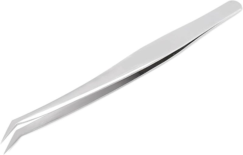 Stainless Steel Super Hard Non Magnetic Eyelash Tweezer Makeup Tool Tweezer Blooming - Image 1