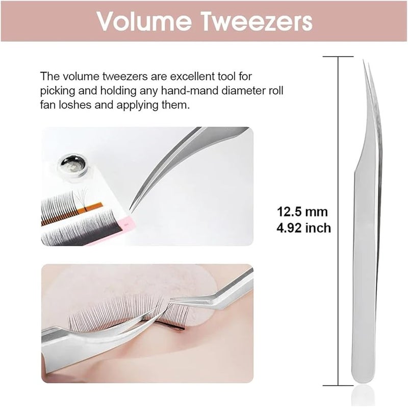 Stainless Steel Super Hard Non Magnetic Eyelash Tweezer Makeup Tool Tweezer Blooming - Image 5