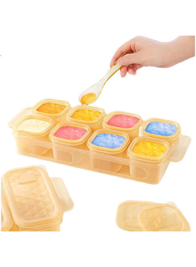 Doctor Ma Dr. Ma Baby Food Storage Container With Freezer Compartment, Infant Meat Puree Container, Silicone Steaming Mold, Nano Color - Image 1