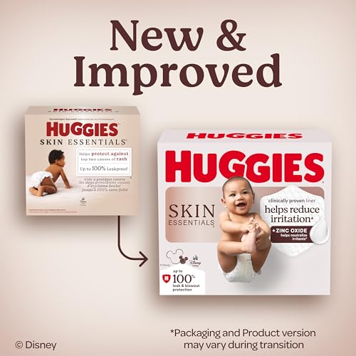 Huggies Size 3 Diapers, Skin Essentials Baby Diapers, Size 3 (16-28 lbs), 66 Count, Packaging May Vary - Image 2
