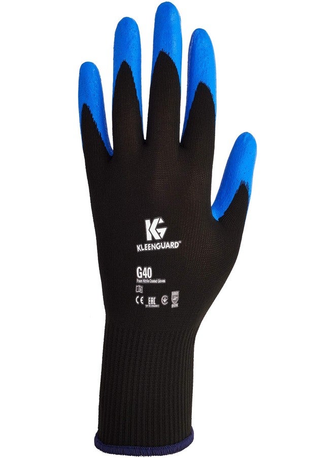 Jackson Safety قفازات كليينغارد G40 المغلفة بالرغوة من النيتريل، بطول 220 مم، صغيرة/مقاس 7، زرقاء، 12 زوجاً - Image 1