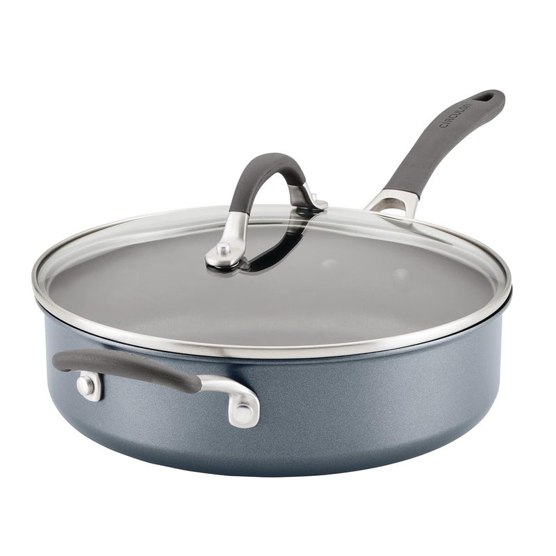 Circulon A1 Series with ScratchDefense Technology Nonstick Induction Saut Pan with Helper Handle and Lid 5 Quart Graphite - Image 1