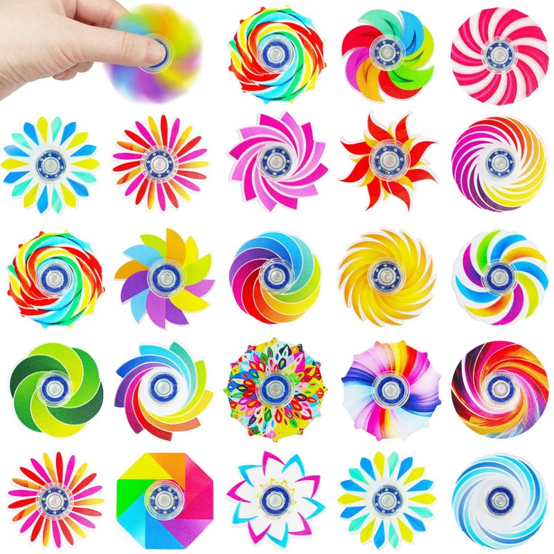 TGIQROVE 100Pack Fidget Spinners for Kids Fidgets Toys Bulk for Adults Valentines Day Gifts Anxiety Toys Stress Relief Fidgets Valentines Basket Stuffers Classroom Prizes Colorful 100 Pack - Image 3