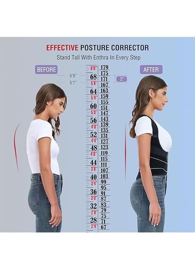 Sthxyfaith - Back Brace Posture Corrector for Women and Men, Support Waist Lumbar Back Straightener with Spine Vertical Alignment System, Lower Back Pain Relief, Instant Posture Corrector - Image 1