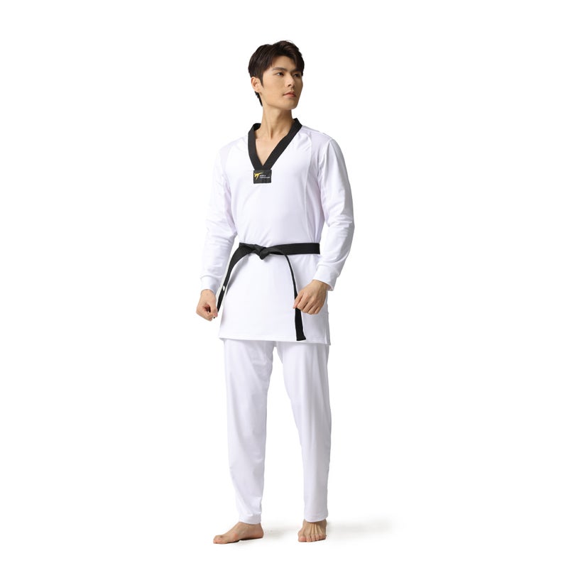 Generic Manufacturers New Regulations on Tight-Fitting Taekwondo Competition Uniforms, Nylon Splicing Breathable Mesh Uniforms, High Elasticity and Quick-Drying Summer Uniforms White