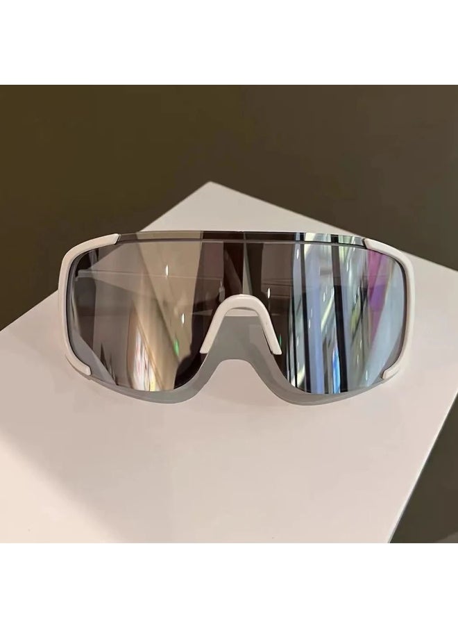 Generic - New Goggles Cycling Sunglasses Men Women Sport Road Mtb Mountain Bike Glasses Eyewear Sun Glasses-Color:White frame silver - Image 1