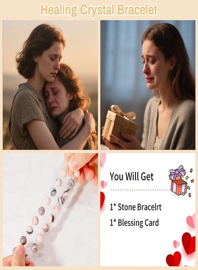 Your Always Charm هدايا التعزية لفقدان الأحباء أساور تذكارية للنساء سوار كريستالي للشفاء مع سحر القلب هدايا تذكارية للحزن للزوجة والأم - Image 5